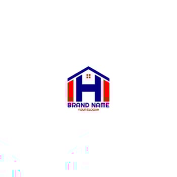 initial ih house logo design vector