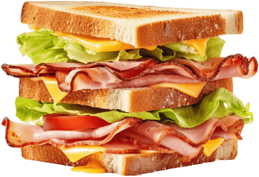 Sandwich ham cheese with . png