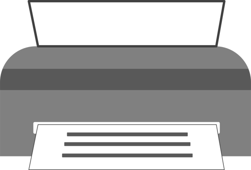 Printer icon. Simple flat symbol. design illustration. png