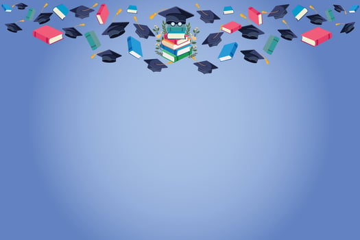 vector design, illustration of graduation background with blank area for writing