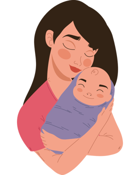 Mother and child embracing png