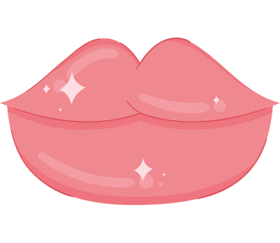 female pink lips kissing icon png