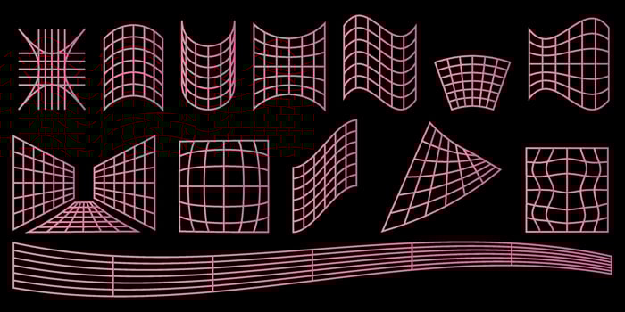 Set of Y2K bling retro elements and abstract brutalism shapes. Hipster graphic objects for logo, icon, web design. Modern vector illustration