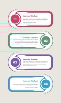 Business process overview vertical steps infographic presentation template design with number vector