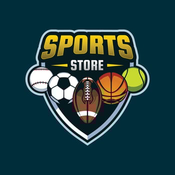 sports store logo template vector