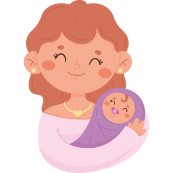 mother and baby love characters png