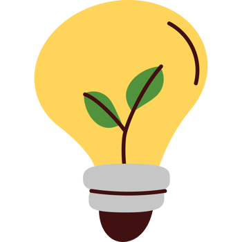 bulb with plant ecology icon png