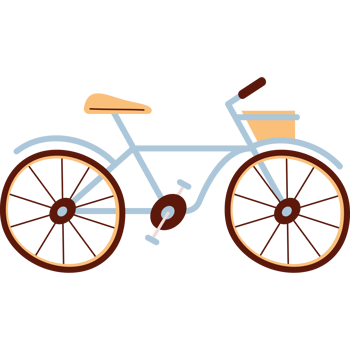bicycle with basket vehicle icon png