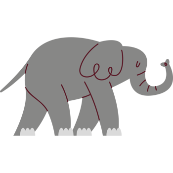 strong elephant wild animal character png