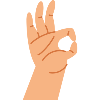 yellow hand human ok symbol png