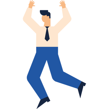 elegant business man celebrating character png