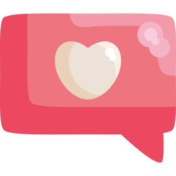 speech bubble with heart icon png