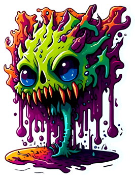 Zombie Sticker with Splash Art png