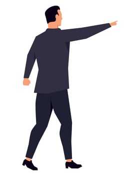 businessman indexing with finger character vector