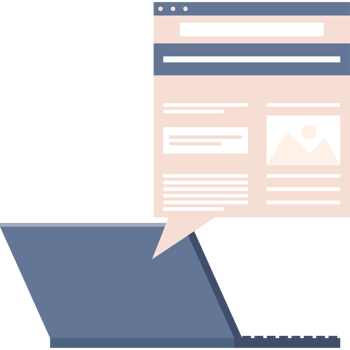 laptop with blog template icon png