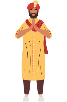 indian man with turban character png