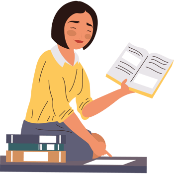 female teacher with books character png