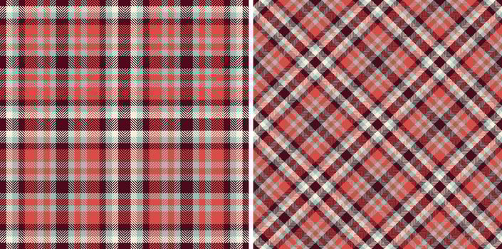 Textile texture tartan of seamless plaid vector with a check pattern background fabric.