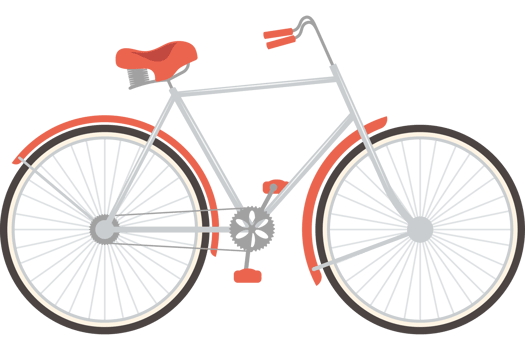 gray and red bicycle icon png