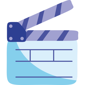 production movie clapperboard isolated icon png