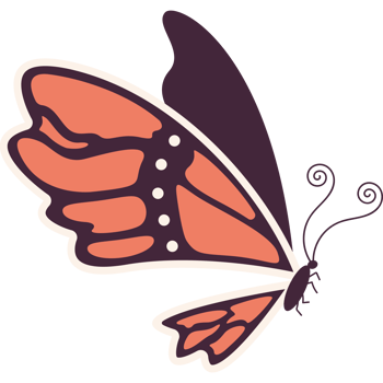 red butterfly insect flying icon png