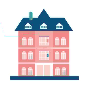 Modern apartment building vector