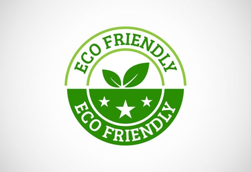 Eco friendly icon. Eco friendly and organic labels sign. Healthy natural product label design vector illustration