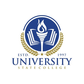 Education badge logo design. University high school emblem. Vector Logo Template