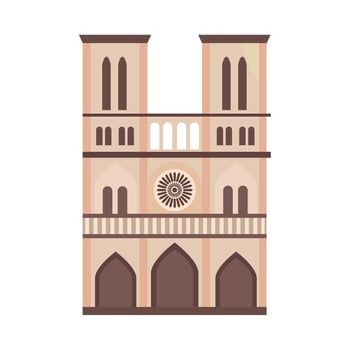 Ancient building medieval Christian architecture icon isolated vector