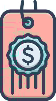 color icon for price vector