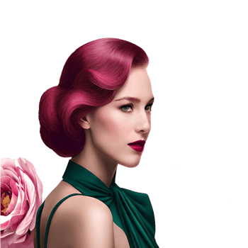 Lady Holding a Pink Rose generative with AI png