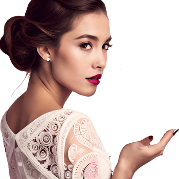 Joyful Young Woman Wearing a Pink Dress generative with AI png