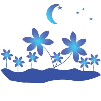 Illustration of a flower garden vector