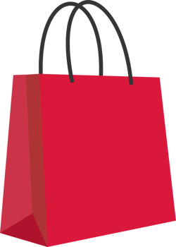 Red shopping bag PNG