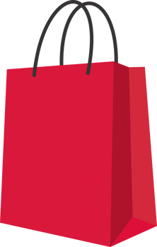 Red shopping bag PNG