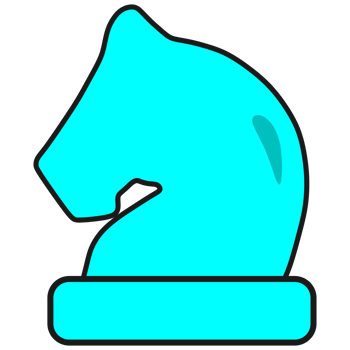 Blue Color Knight Chess Piece Design png