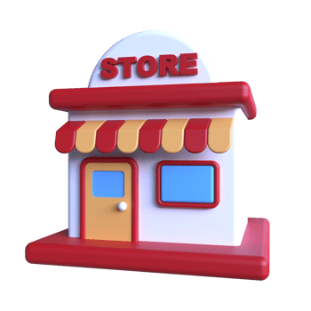 Store 3D Icon ui png transparent background