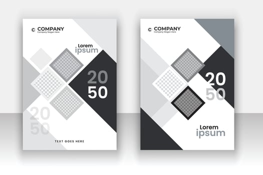 Corporate business book cover design template set. vector