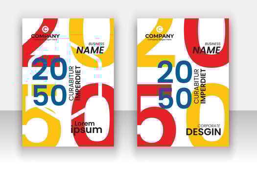 Elegant corporate business book cover in a4. vector