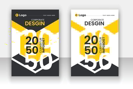 Elegant corporate business book cover in a4. vector