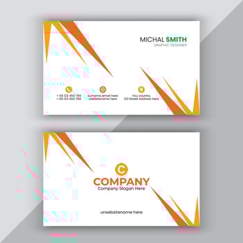 Professional business card template design. vector