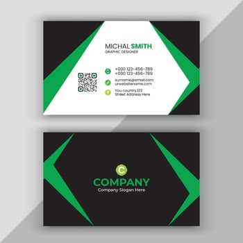 Minimal Corporate Business Card Design Template. vector