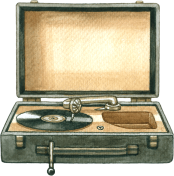 Vintage story watercolor elements clipart png