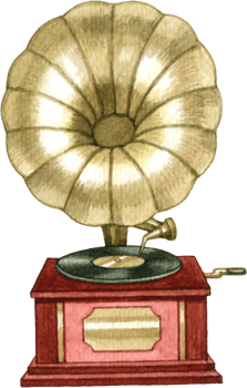 Vintage story watercolor elements clipart png