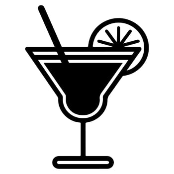 cocktail drinks wine, martini, beverage vector icon