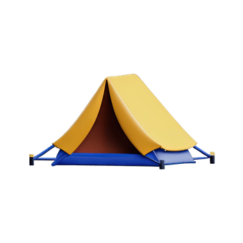 Camping tent 3d illustration png