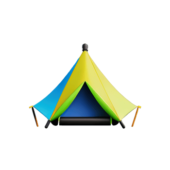 Camping tent 3d illustration png