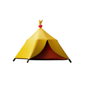 Camping tent 3d illustration png