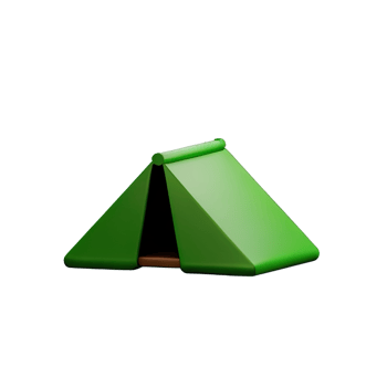 Camping tent 3d illustration png