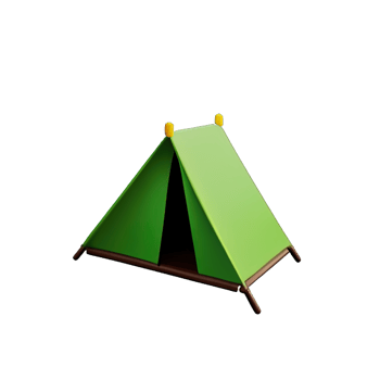 Camping tent 3d illustration png